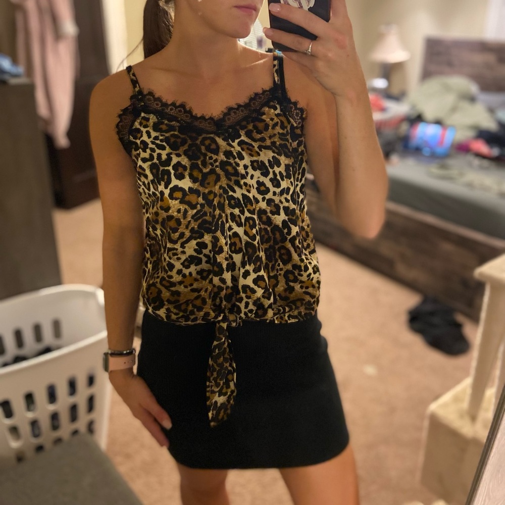 Cheetah print tank top
